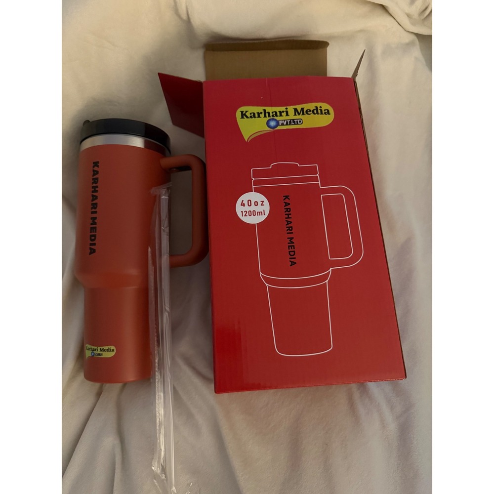 NIB Karhari Media 40oz Drink Coffee Tumbler brand new